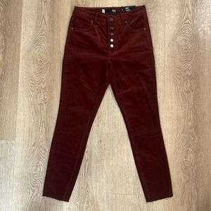 Kut NWT Women's Burgundy DONNA High Rise Ankle Skinny Jeans Size 0